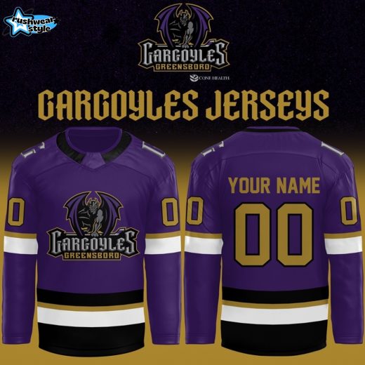 Greensboro Gargoyles Purple Replica Personalized Hockey Jersey
