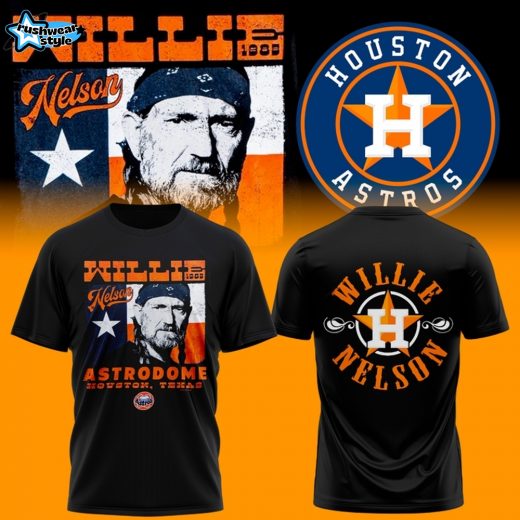 Houston Astros x Willie Nelson Limited Edition Black Shirt