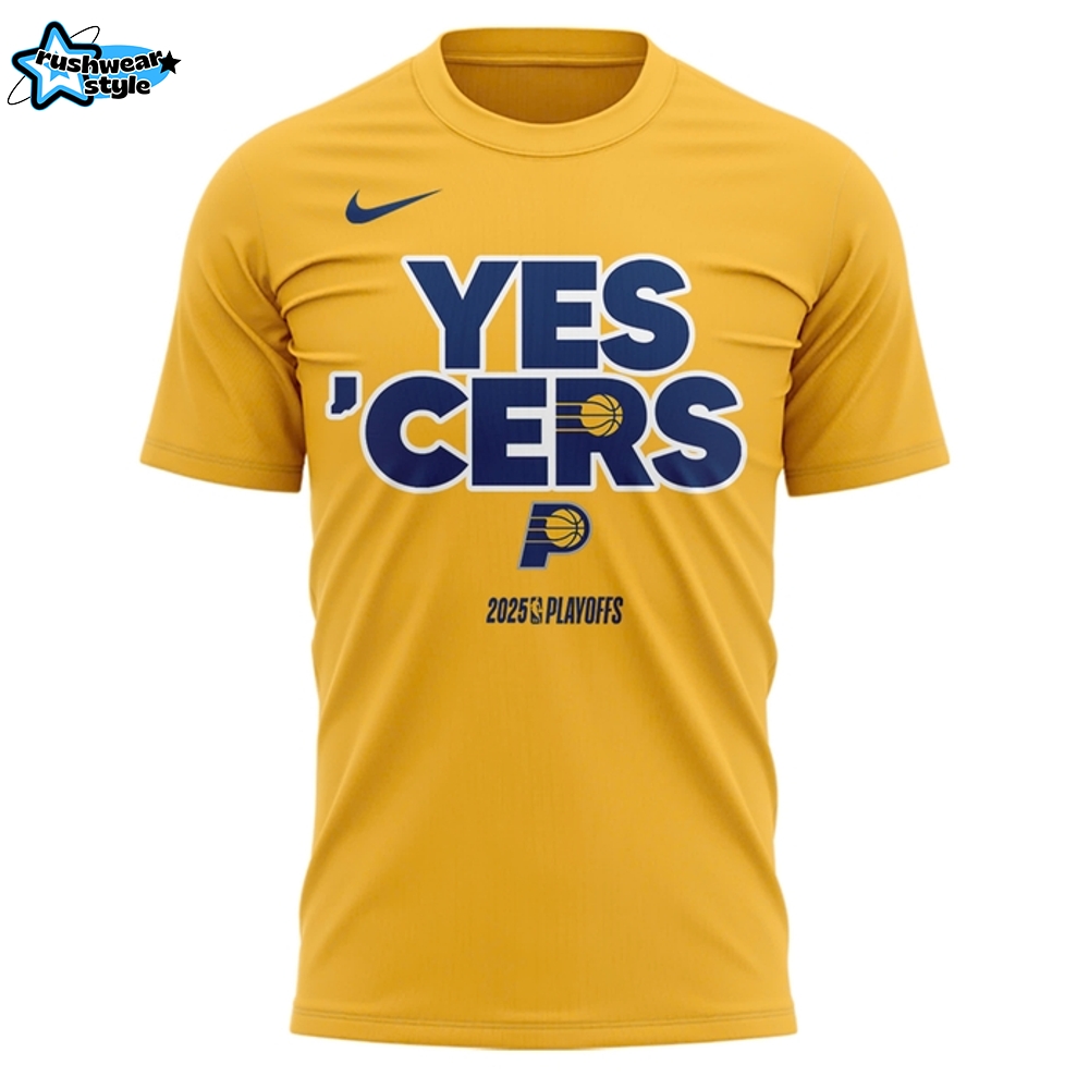 Indiana Pacers 2025 NBA Playoffs Yes 'Cers Shirt Indiana Pacers 2025 NBA Playoffs Yes 'Cers Shirt