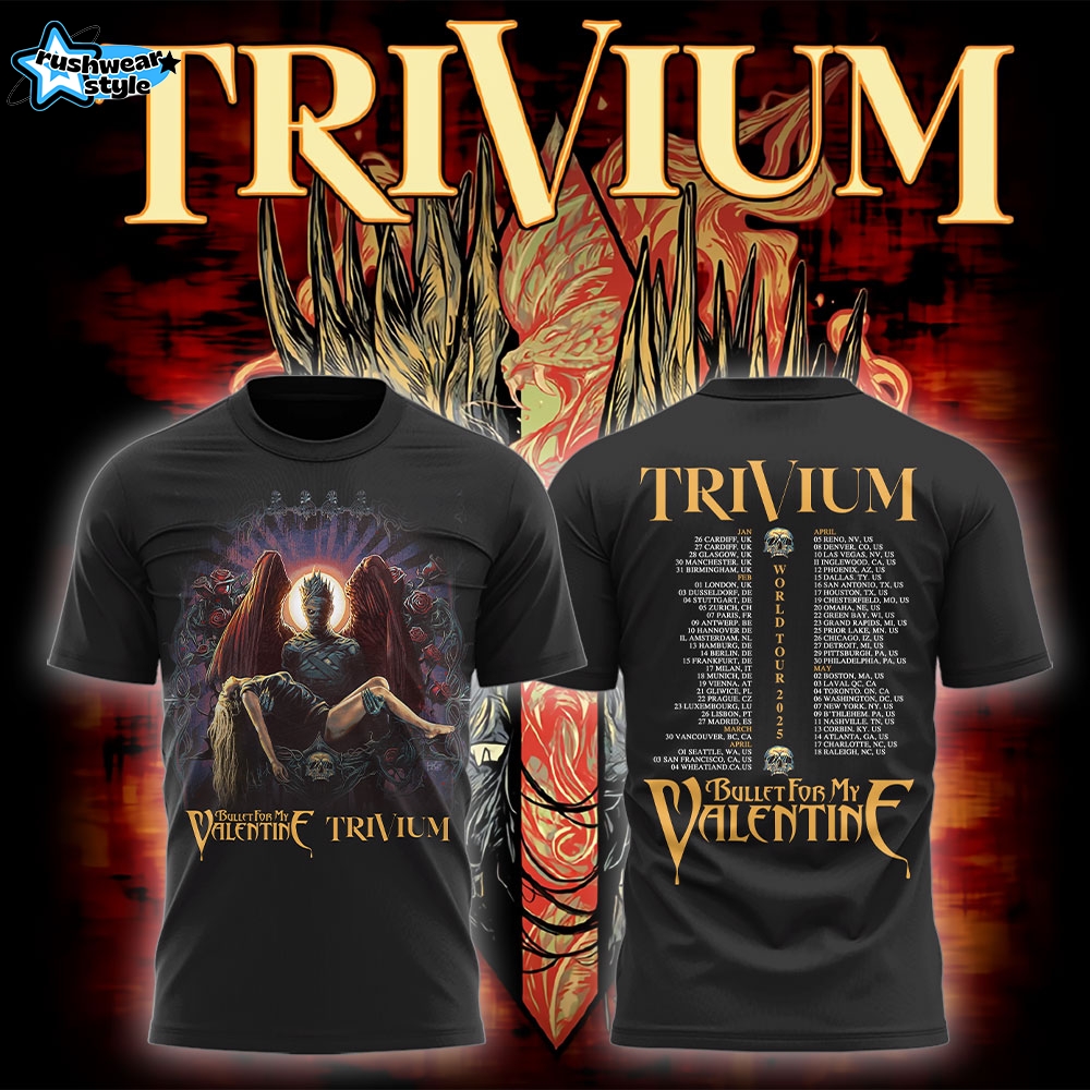 Limited Edition Triviumband Tour 2025 Tshirt-LL250809014 Limited Edition Triviumband Tour 2025 Tshirt-LL250809014