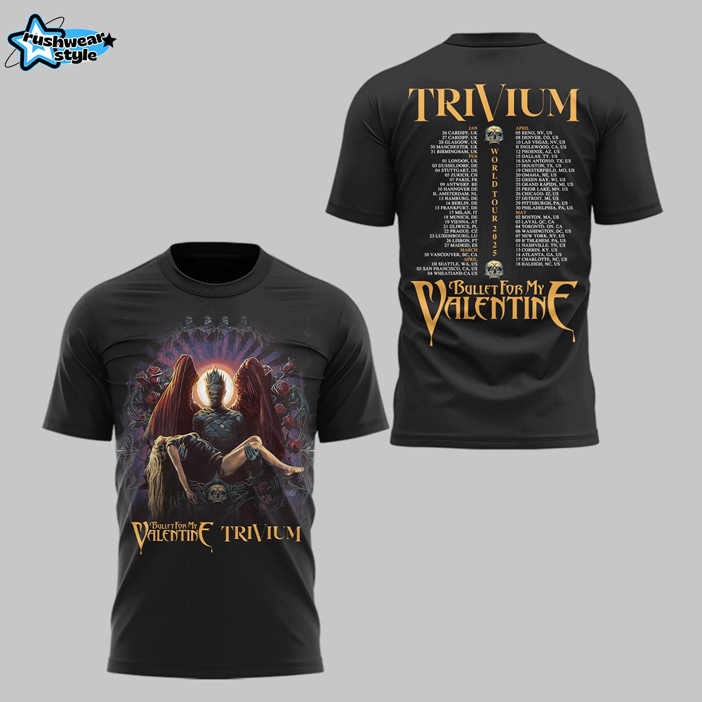 Limited Edition Triviumband Tour 2025 Tshirt-LL250809014 Limited Edition Triviumband Tour 2025 Tshirt-LL250809014
