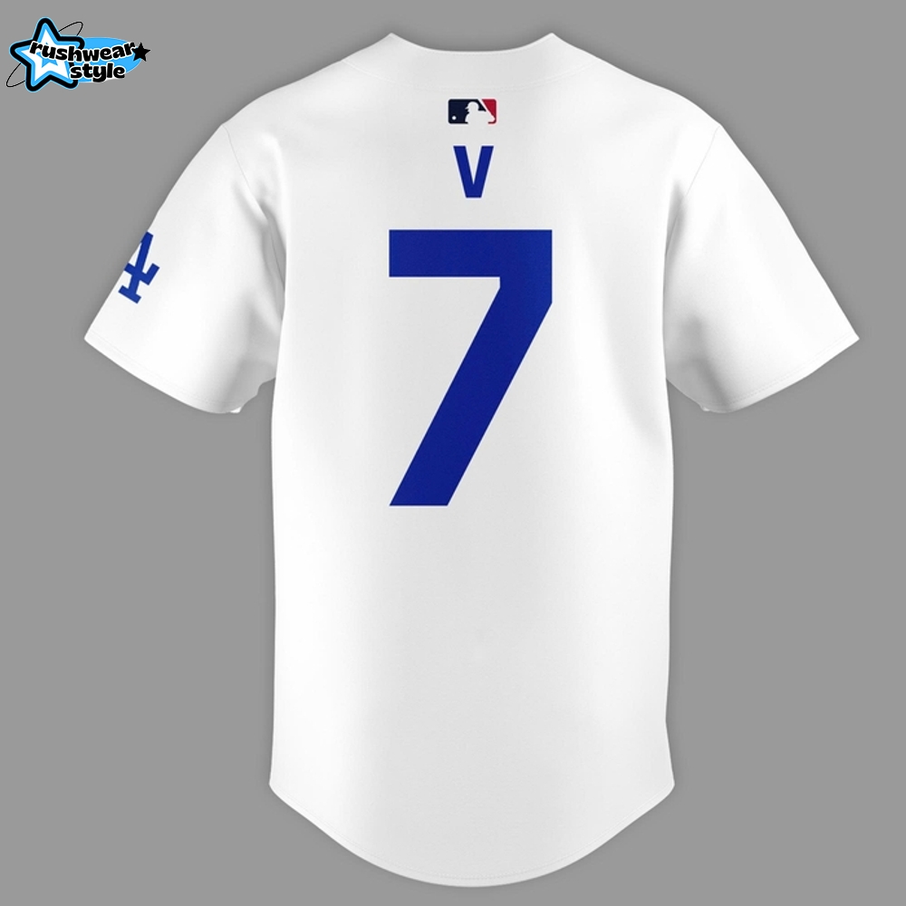 Los Angeles Dodgers V Tae-Hyung Signature Jersey 2025 Los Angeles Dodgers V Tae-Hyung Signature Jersey 2025