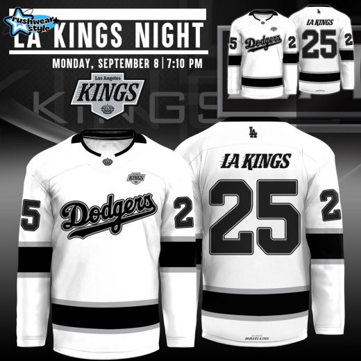 Los Angeles Dodgers x LA Kings Night 2025 Hockey Jersey