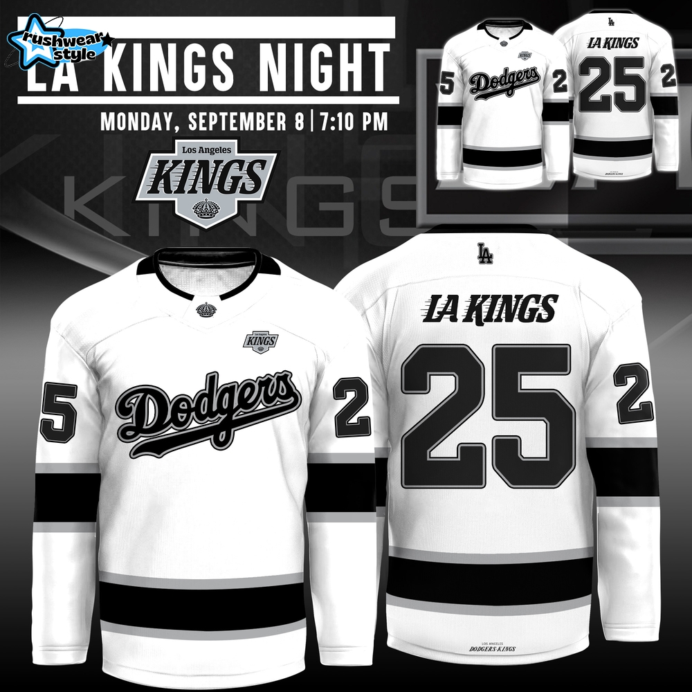 Los Angeles Dodgers x LA Kings Night 2025 Hockey Jersey Los Angeles Dodgers x LA Kings Night 2025 Hockey Jersey