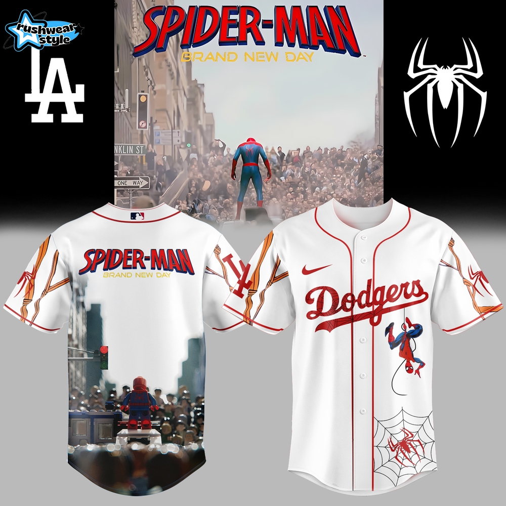 Los Angeles Dodgers x Spider-Man: Brand New Day Jersey 2025 - White V3 Los Angeles Dodgers x Spider-Man: Brand New Day Jersey 2025 - White V3