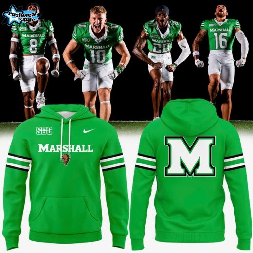 Marshall Thundering Herd Special New Green Uniform Hoodie
