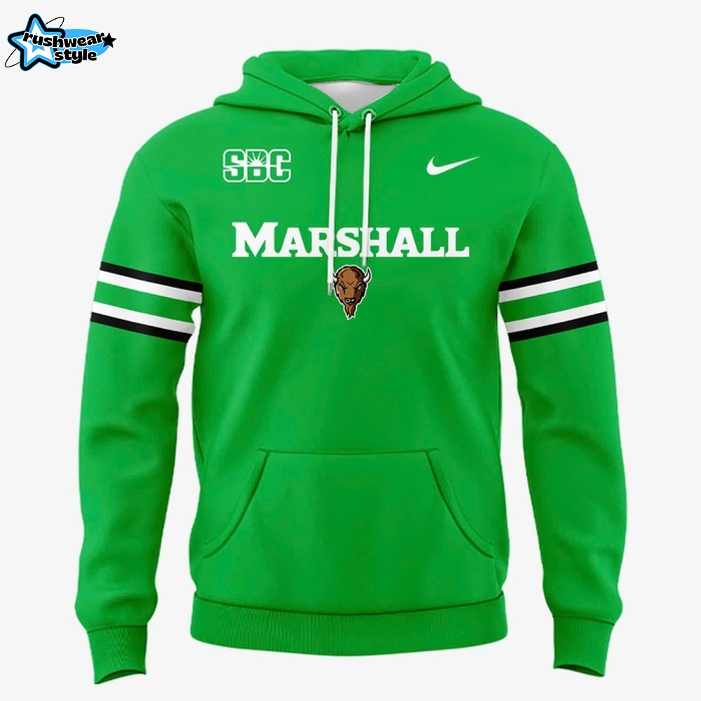 Marshall Thundering Herd Special New Green Uniform Hoodie Marshall Thundering Herd Special New Green Uniform Hoodie