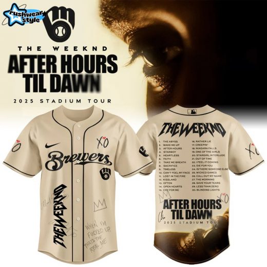 Milwaukee Brewers x The Weeknd After Hours Til Dawn 2025 Jersey