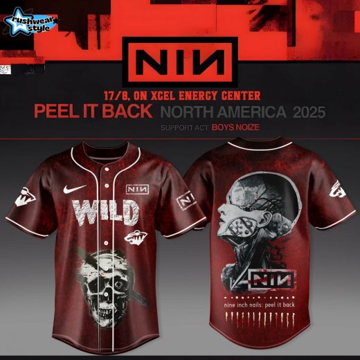 Minnesota Wild x Nine Inch Nails Peel It Back Tour 2025 Limited Edition Baseball Jersey