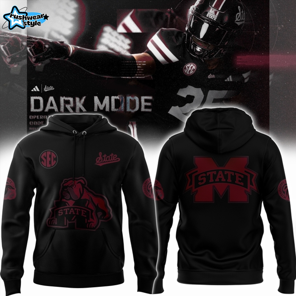 Mississippi State Bulldogs "Dark Mode" Special Hoodie