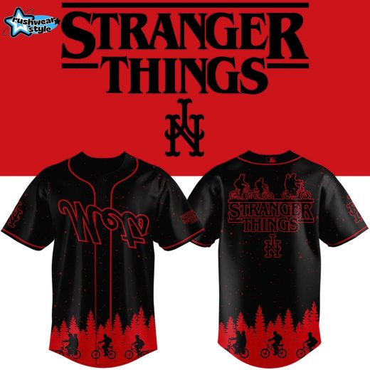 New York Mets 2025 Black Stranger Things Jersey