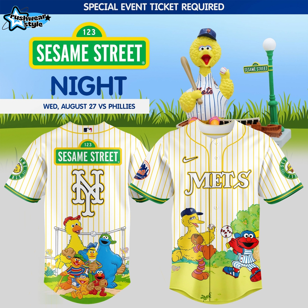 New York Mets Sesame Street Night Jersey 2025 New York Mets Sesame Street Night Jersey 2025