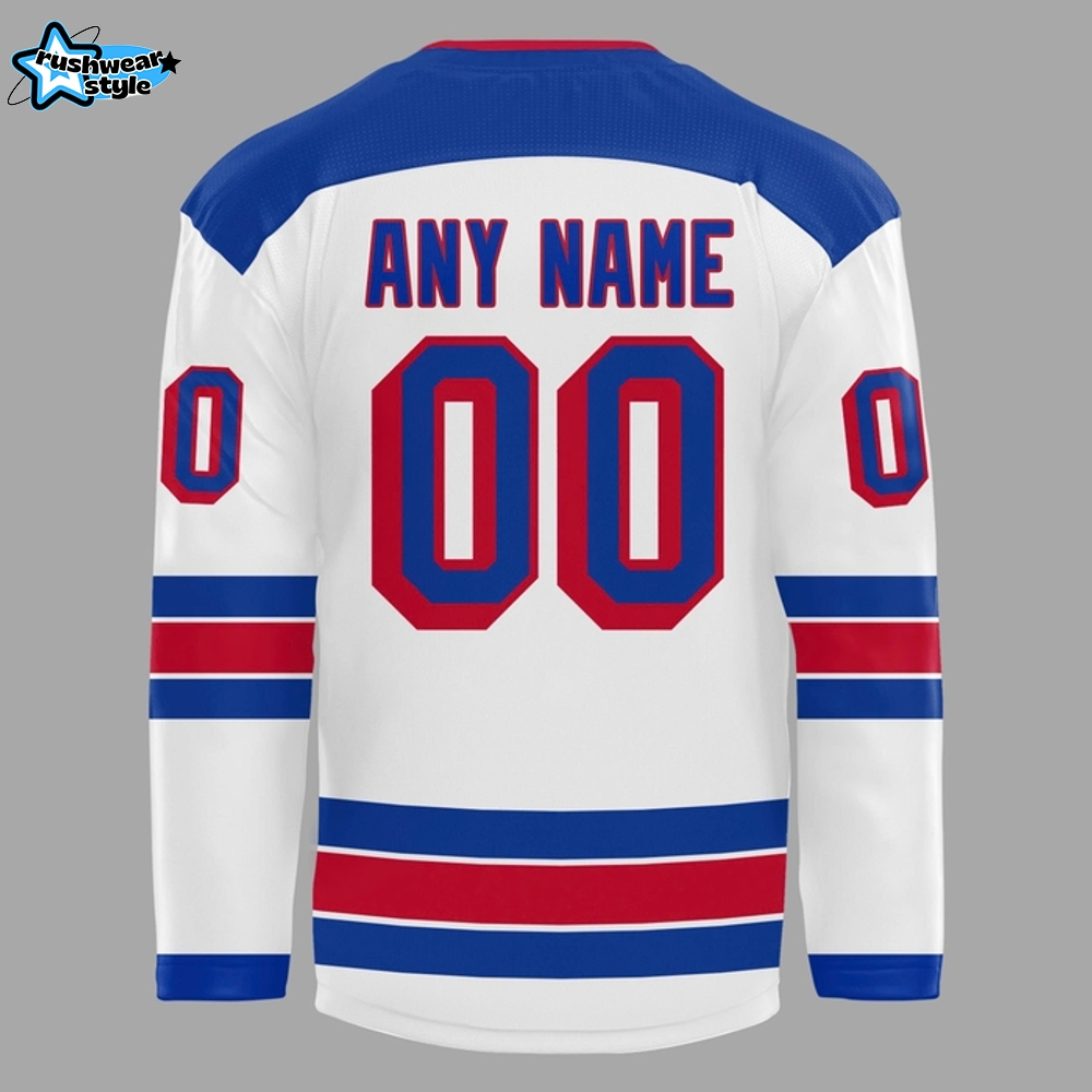 New York Rangers 100 Years Commemorative Logo White Hockey Jersey New York Rangers 100 Years Commemorative Logo White Hockey Jersey