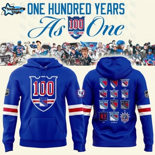 New York Rangers 100 Years Limited Edition Blue Hoodie