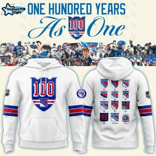 New York Rangers 100 Years Limited Edition White Hoodie