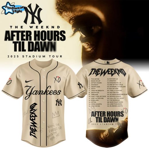 New York Yankees x The Weeknd After Hours Til Dawn 2025 Jersey