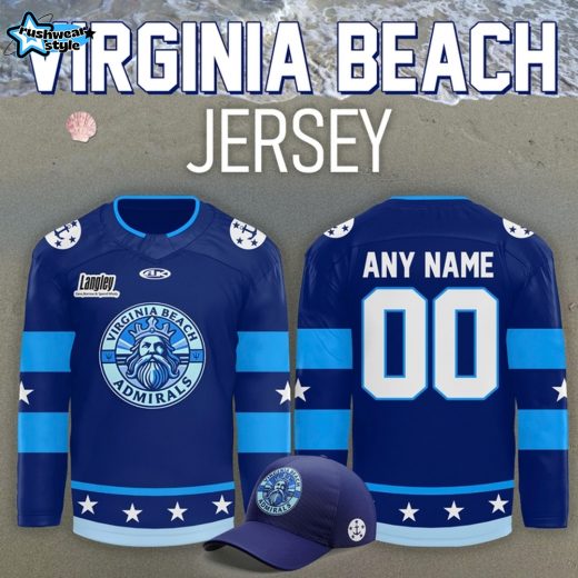 Norfolk Admirals Virginia Beach Custom Hockey Jersey