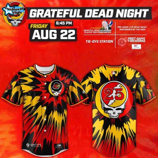 Rochester Red Wings x Grateful Dead Night Special Baseball Jersey