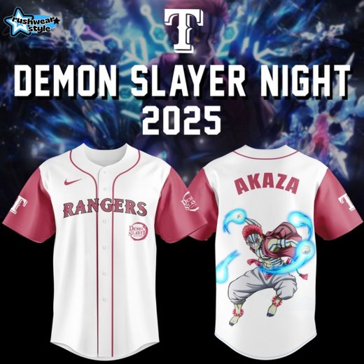 Texas Rangers x Azaka Demon Slayer Night 2025 Jersey