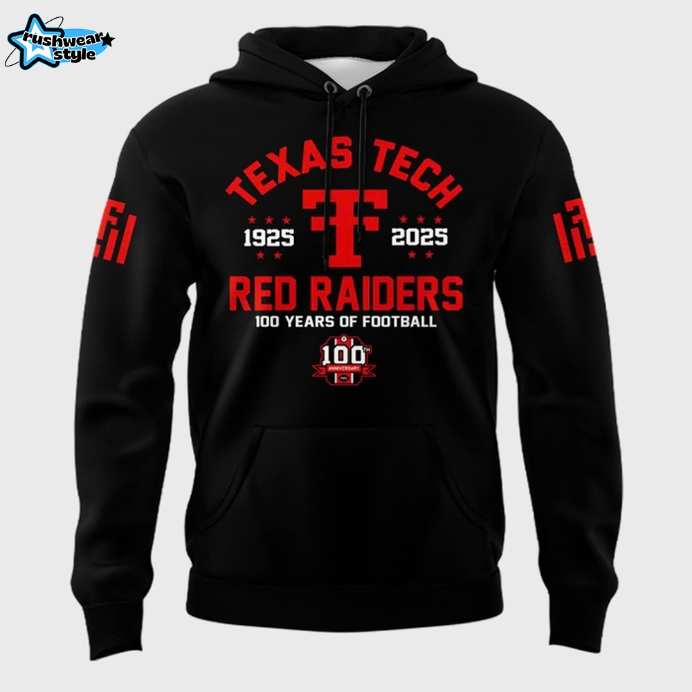 Texas Tech Red Raiders Vive La Fete 100th Anniversary throwbacks Impressions Artwork Hoodie