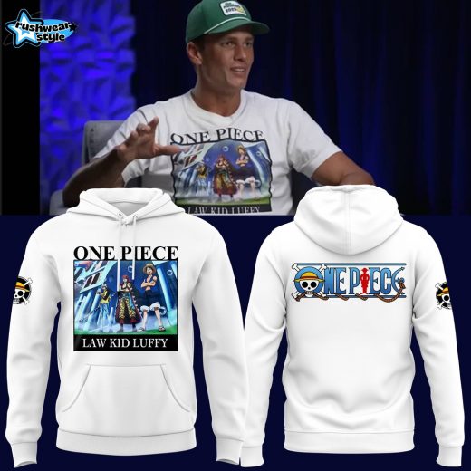 Tom Brady One Piece "Law Kid Luffy" Special White Hoodie