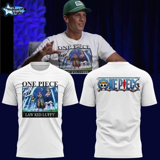 Tom Brady One Piece "Law Kid Luffy" Special White Tee