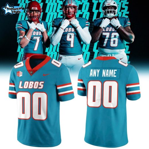Turquoise University of New Mexico Lobos Football Jersey 2025