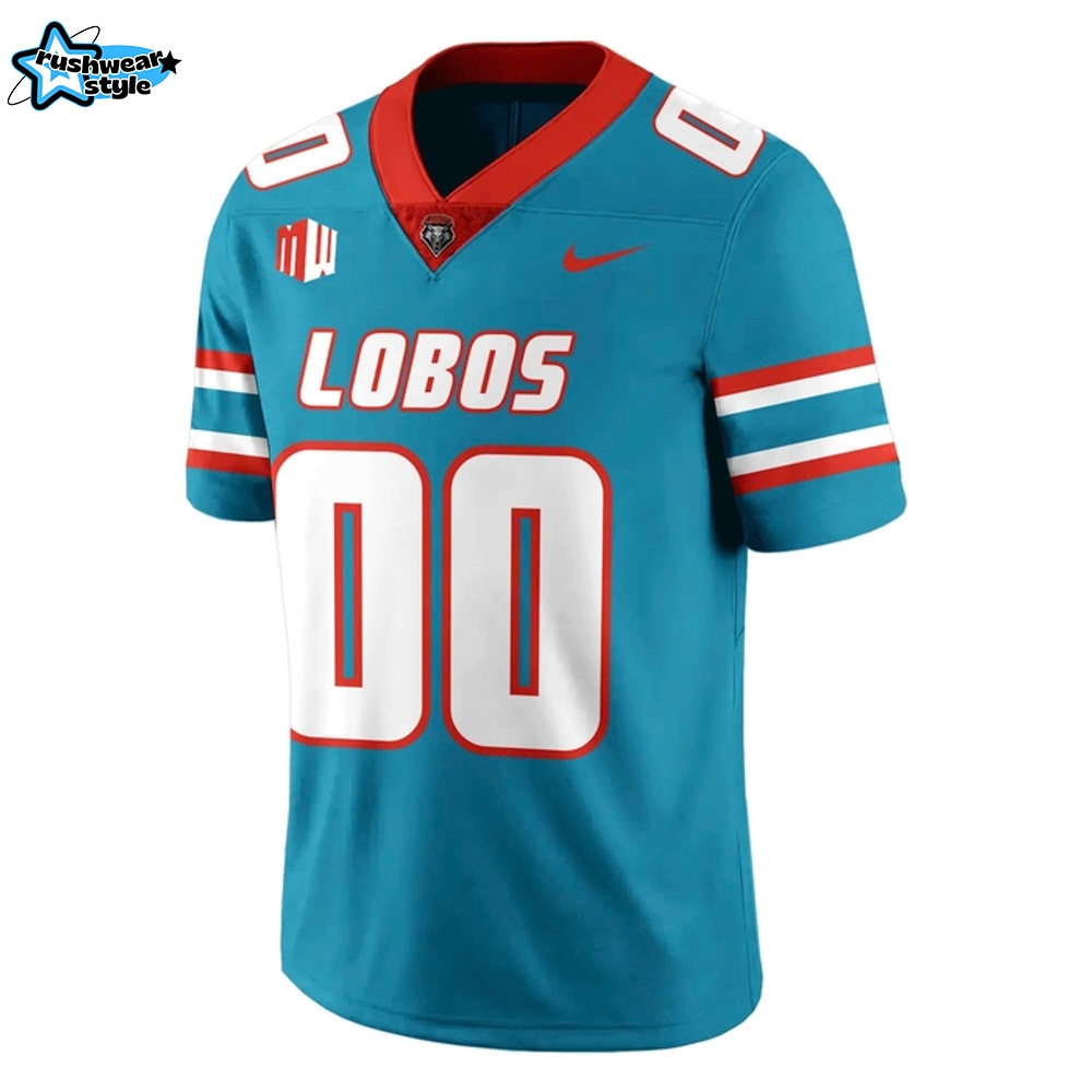 Turquoise University of New Mexico Lobos Football Jersey 2025 Turquoise University of New Mexico Lobos Football Jersey 2025