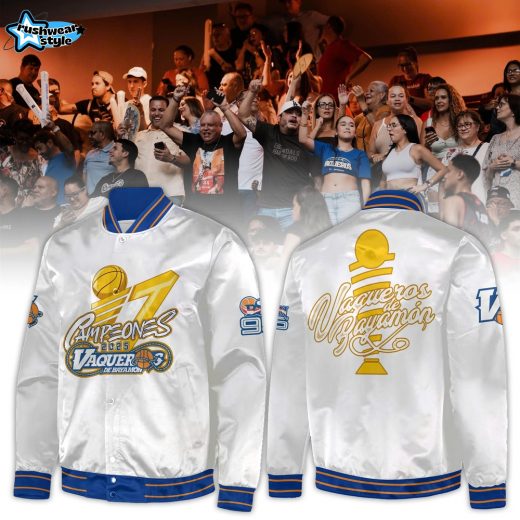 Vaqueros de Bayamon 17 Campeones BSN White Bomber Jacket