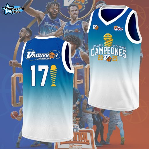 Vaqueros de Bayamon Champions Baloncesto Superior Nacional 2025 Basketball Jersey