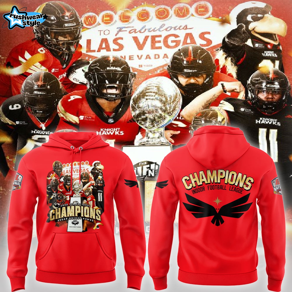 Vegas Knight Hawks Champions Indoor Football League Hoodie Set 2025 Vegas Knight Hawks Champions Indoor Football League Hoodie Set 2025