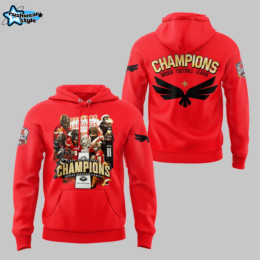 Vegas Knight Hawks Champions Indoor Football League Hoodie Set 2025 Vegas Knight Hawks Champions Indoor Football League Hoodie Set 2025