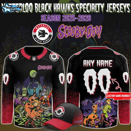 Waterloo Black Hawks x ScooBy-Doo Night 2025 Custom Hockey Jersey