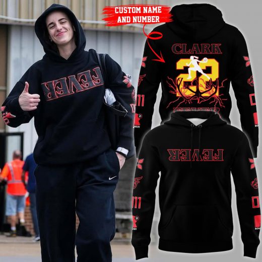 Indiana Fever #22 Clark Stranger Things Personalized Hoodie