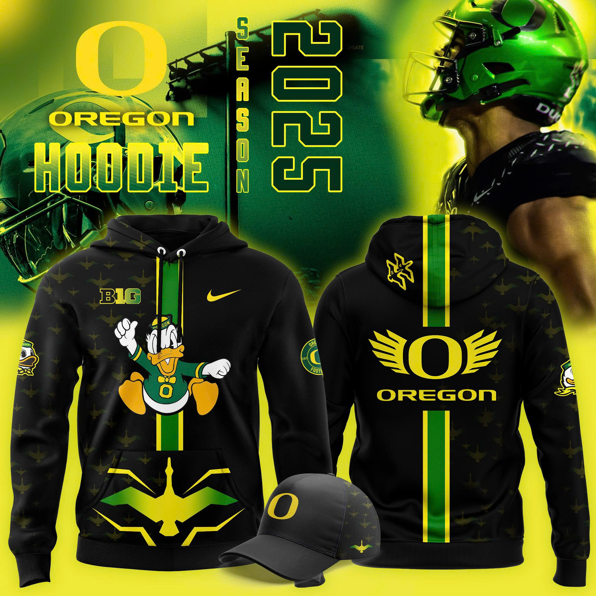 Oregon Ducks Football Season 2025 Hoodie V1 Oregon Ducks Football Season 2025 Hoodie V1