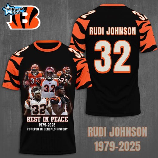 Cincinnati Bengals x Rudi Johnson 3D Apparel