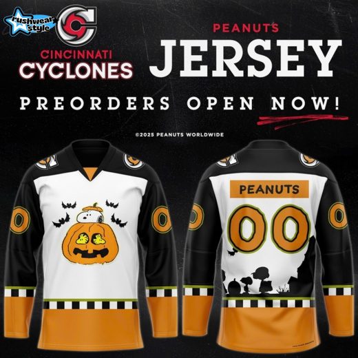 Cincinnati Cyclones x Peanuts Day 2025 Special Hockey Jersey