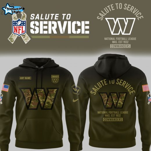 Limited Edition Commanders Football Salute To Service Custom Hoodie
