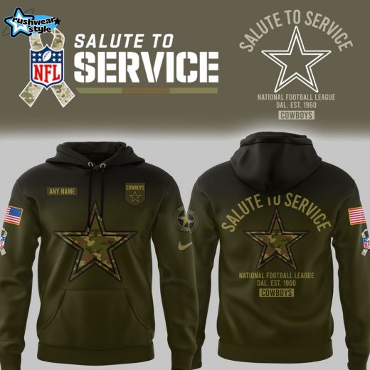 Limited Edition Cowboys Football Salute To Service Custom Hoodie