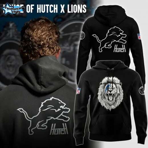 Limited Edition Detroit Lions x Hutch 2025 Hoodie (Black)