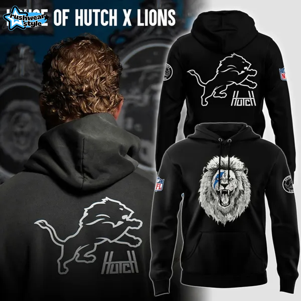 Limited Edition Detroit Lions x Hutch 2025 Hoodie (Black) Limited Edition Detroit Lions x Hutch 2025 Hoodie (Black)
