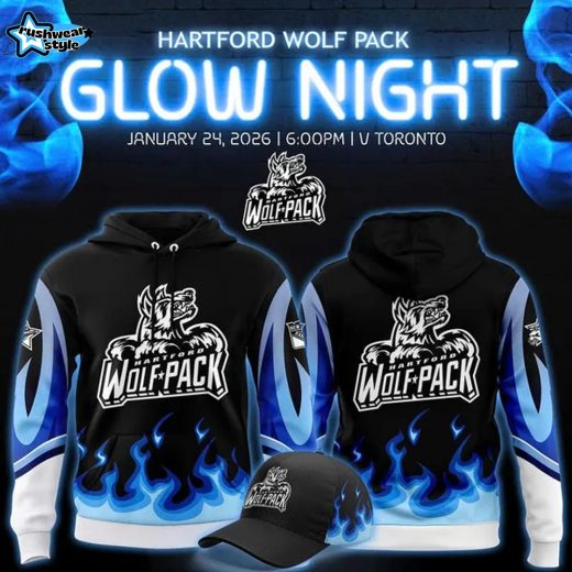Limited Edition Hartford Wolf Pack '' Glow Night '' Hoodie