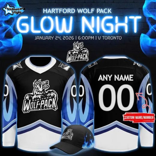 Limited Edition Hartford Wolf Pack “Glow Night ” Jersey