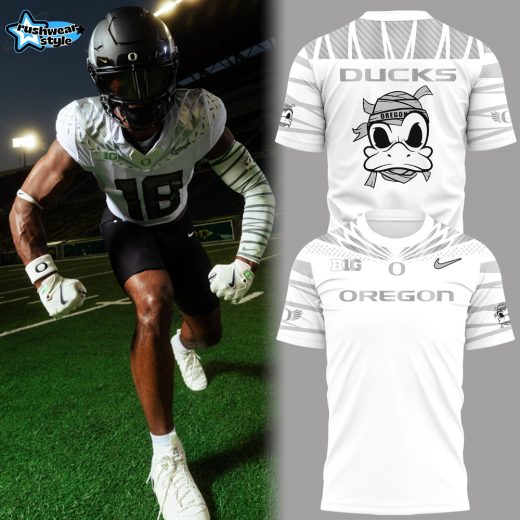 Limited Edition Oregon Ducks Football “The Duck” White TShirt