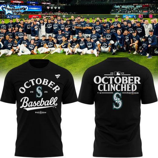 Limited Edition Seattle Mariners OCTOBER Black Tshirt