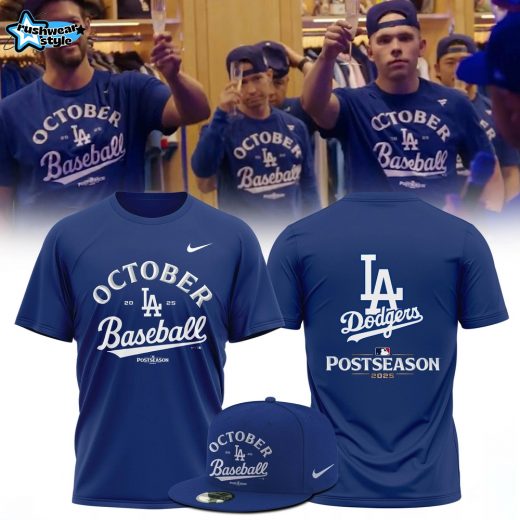Los Angeles Dodgers 2025 MLB Postseason Authentic Collection T-shirt