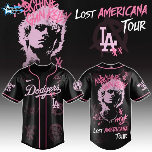Los Angeles Dodgers x Machine Gun Kelly ” The Lost Americana Tour ” Jersey Limited Edition