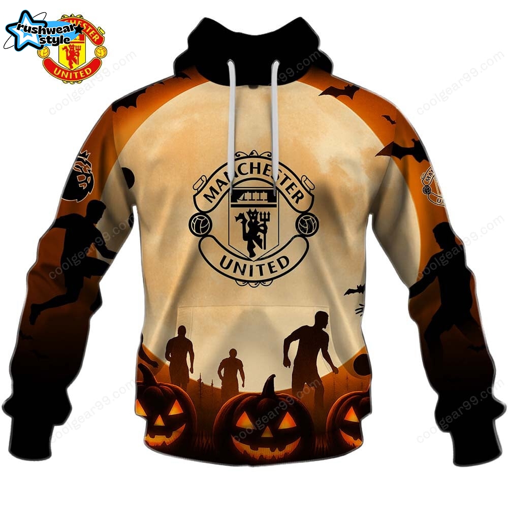 Manchester United F.C Halloween Pumpkin Hoodie Manchester United F.C Halloween Pumpkin Hoodie