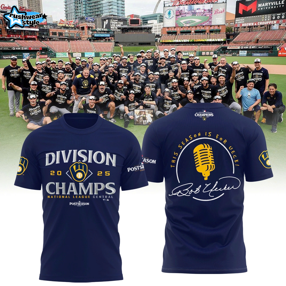 Milwaukee Brewers Navy 2025 NL Central Division Champions – This Season is for Ueck Milwaukee Brewers Navy 2025 NL Central Division Champions – This Season is for Ueck