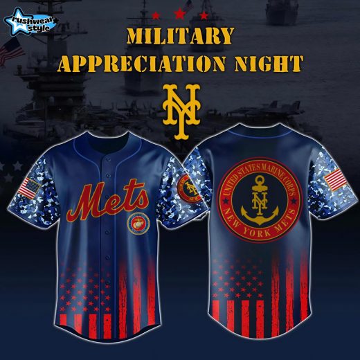 New York Mets x US Marine Corps Appreciation Night Special Edition 3D Baseball Jersey